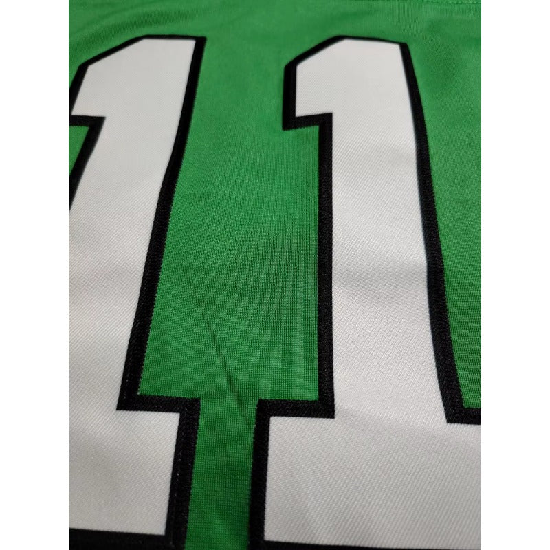 close up Men's kelly Green Football Jersey –  Philadelphia gear with number 