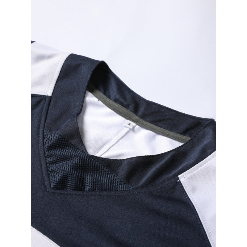 Close-up of a black and white garment Personalize Your Own Navy Football Jersey: Customize Name and Number – Gameday Gear for Dallas Fans