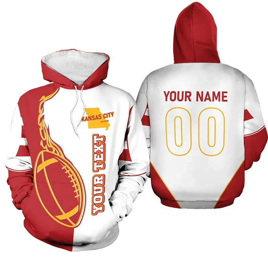 Personalized Kansas City Flame Football Hoodie